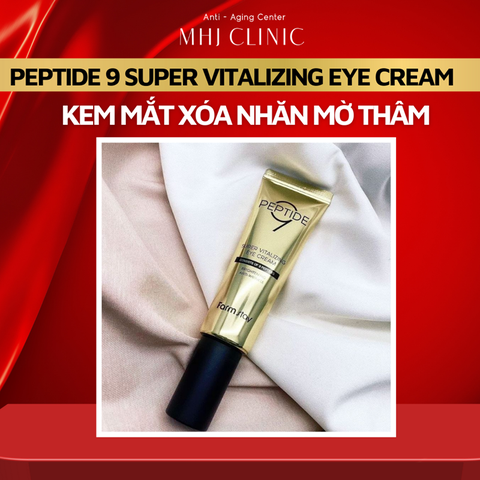 Kem mắt xóa nhăn mờ thâm Farmstay Peptide 9 Super Vitalizing Eye Cream