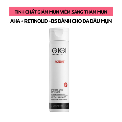 Tinh chất lotion dành cho da dầu mụn GIGI LABORATORIES Acnon Spotless Skin Refresher 120ml