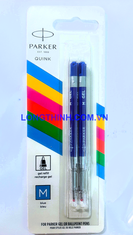 Ruột bút gel cao cấp Parker 0.7mm Blue (vỉ 2 ruột)