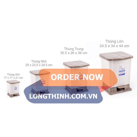 Thùng rác đạp Duy Tân