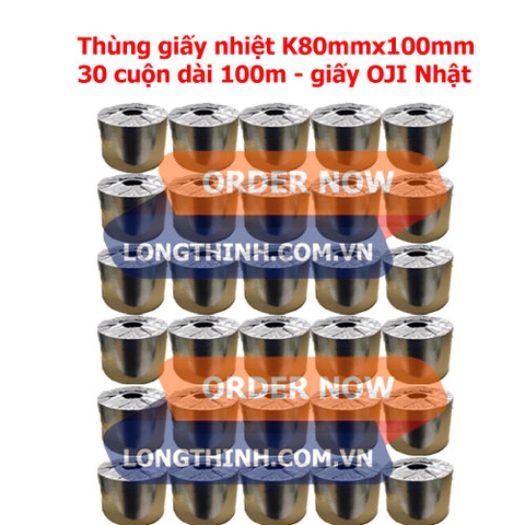 Thùng 30 cuộn giấy nhiệt K80x100 - OJI