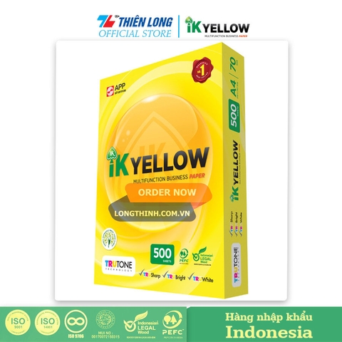 Giấy A4 IK Yellow 70gsm