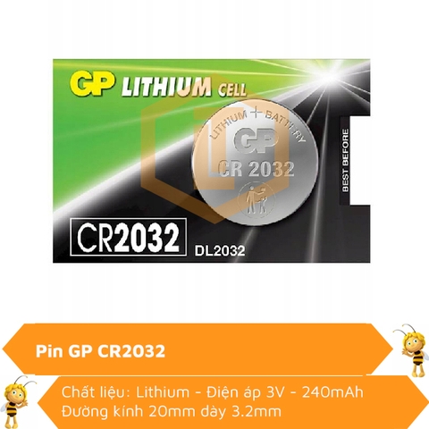 Pin GP CR2032 Lithium (cúc áo)
