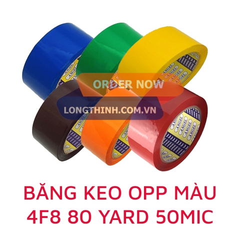 Băng keo OPP màu 4F8 80yard 50mic