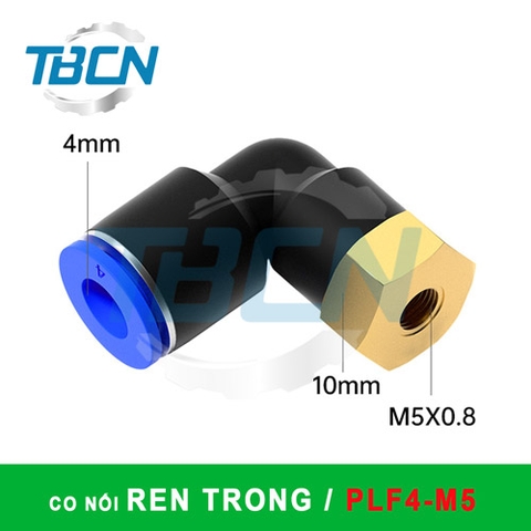 Co Nối Nhanh Ống 4mm Ren Trong M5