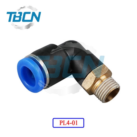 Co Nối Ống Hơi Ren Ngoài PL4-01