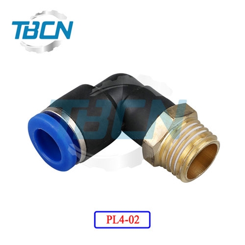 Co Nối Ống Hơi Ren Ngoài PL4-02