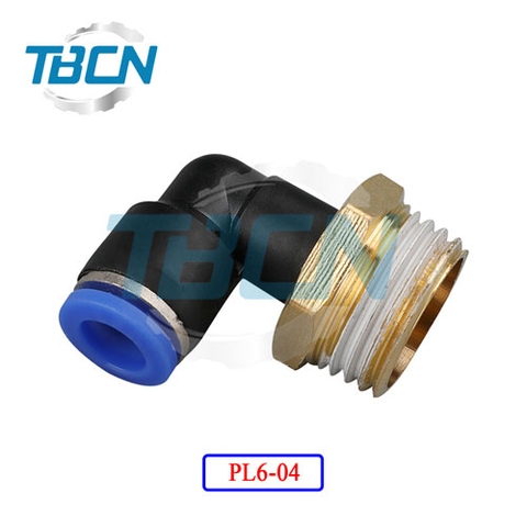 Co Nối Ống Hơi Ren Ngoài PL6-04