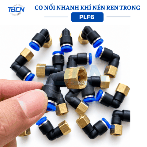 Co Nối Nhanh Ống Hơi 6mm Ren Trong