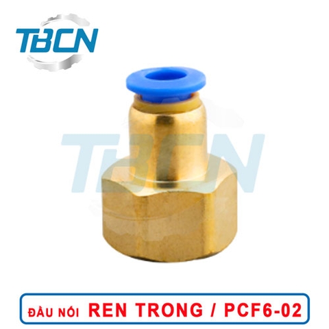 Đầu Nối Nhanh Khí Nén Ren Trong PCF6-02