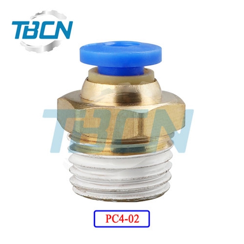 Đầu Nối Nhanh Khí Nén Ren Ngoài PC4-02