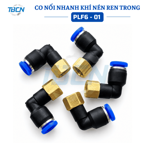 Co Nối Nhanh Ống Hơi 6mm Ren Trong