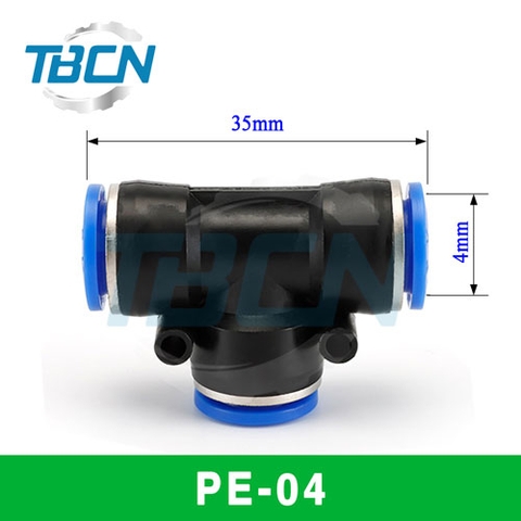 PE4 Cút Nối Chữ T Ống Phi 4mm