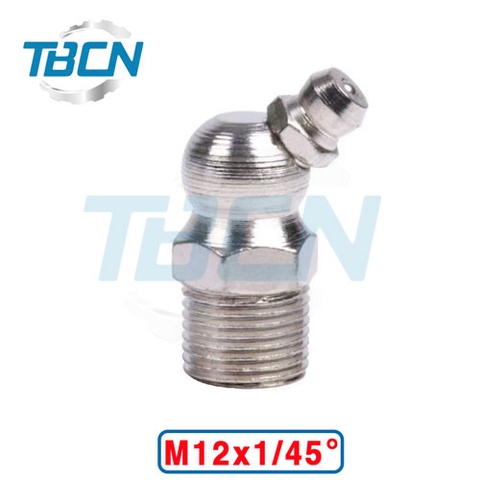 Vú Bơm Mỡ M12 Góc 45 Độ * Sắt