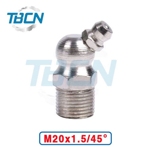 Vú Bơm Mỡ M20 Góc 45 Độ * Sắt