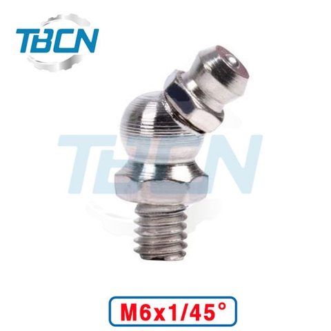 Vú Bơm Mỡ M6 Góc 45 Độ * Sắt