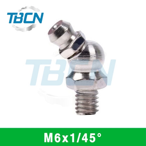Vú Bơm Mỡ M6 Góc 45 Độ * Sắt