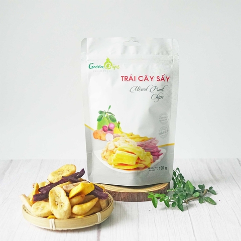 Hoa quả tổng hợp sấy khô Green Chips 100 gram