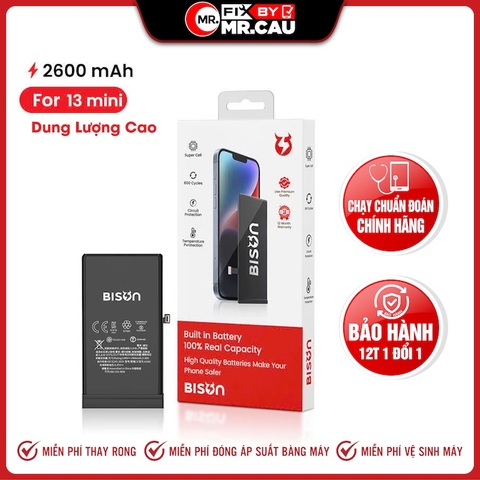 Pin Bison iPhone 13 Mini Chuẩn Đoán Chính Hãng