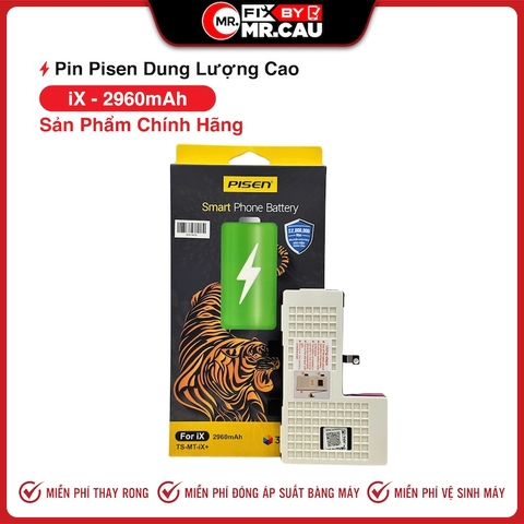 Pin Pisen Chính Hãng iPhone X