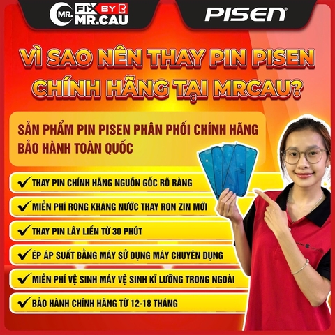 Thay Pin Pisen Chính Hãng Cho iPhone - Đặt Lịch Online Giảm 10%