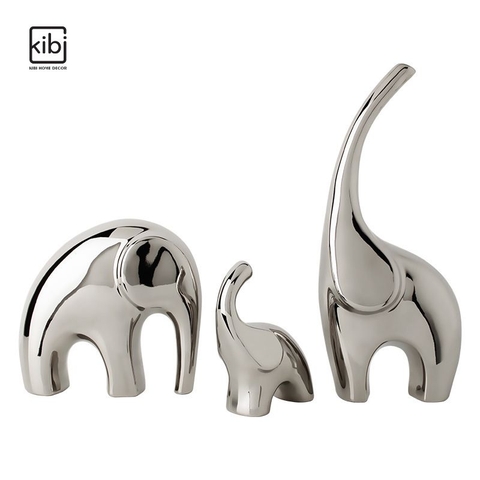 BỘ 3 VOI BẠC DECOR