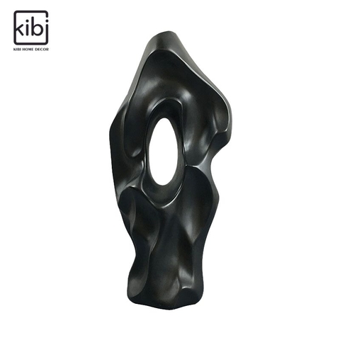 BÌNH GỐM TRỪU TƯỢNG TRẮNG ĐEN 01