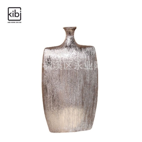 Bình gốm trắng bạc hoa nội BG05