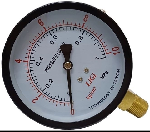 Đồng hồ đo áp suất không có dầu 7kg mặt 63mm LIGI