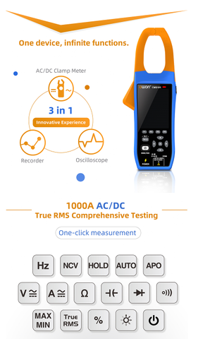 Đồng hồ kẹp AC/DC thông minh CMS101 1000A và máy hiện sóng
