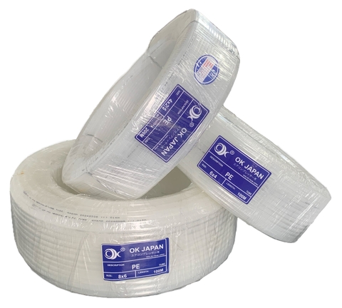 Ống Nhựa PE Trắng 4 6 8 10 12 OK JAPAN