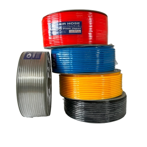 Dây hơi khí nén phi 4 6 8 10 12 14 16 màu trắng trong, ống hơi khí nén, dây khí nén TPU , dây PU, dây máy hơi TPU - OK JAPAN