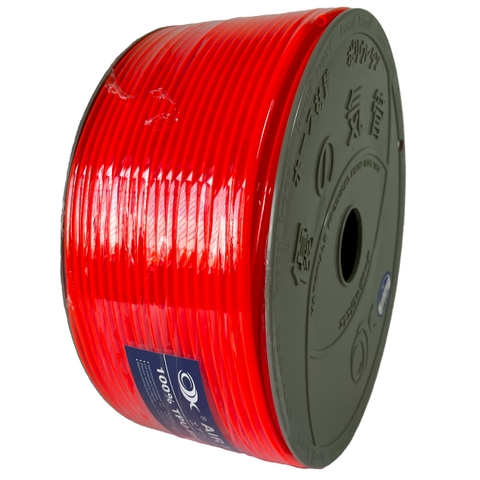 Dây hơi khí nén phi 4 6 8 10 12 14 16 màu đỏ, ống hơi khí nén, dây khí nén TPU , dây PU, dây máy hơi TPU - OK JAPAN