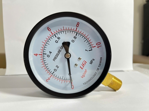Đồng hồ đo áp suất LIGI không có dầu mặt phi 63mm, dải đo: 0-1 (kg/cm2) đến 0-600 (kg/cm2)