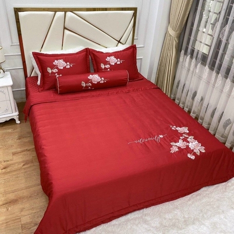 Ga bộ Phi Lụa Màu Đỏ