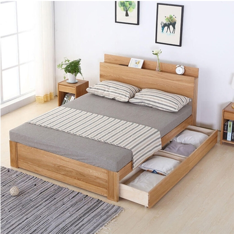 Giường Gỗ Công Nghiệp đầu hộp 1782