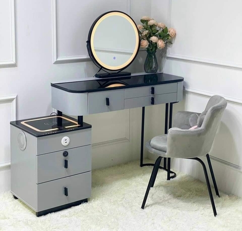 Bàn trang điểm nhập khẩu gương đèn led có khóa vân tay 1446