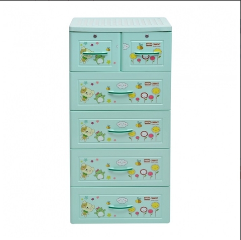 Tủ nhựa trẻ em Song Long Xanh Lơ 5 NK