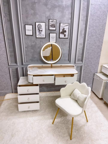 Bàn trang điểm nhập khẩu gương đèn led 1443