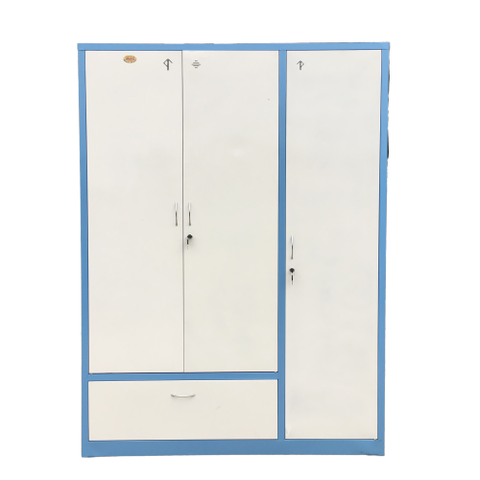 Tủ áo sắt Trường Phát 3 cánh trắng 1555