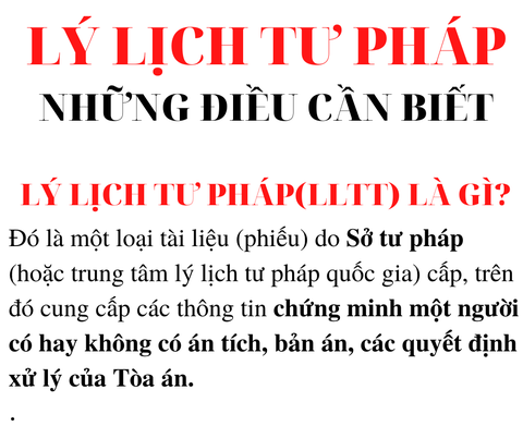 NHỮNG ĐIỀU CẦN BIẾT VỀ LÝ LỊCH TƯ PHÁP TRONG HỒ SƠ XIN CẤP GIẤY PHÉP LAO ĐỘNG