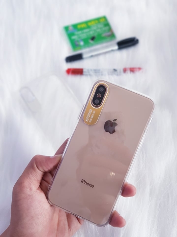 Ốp lưng trong cứng viền dẻo bảo vệ Camera cho IPhone X