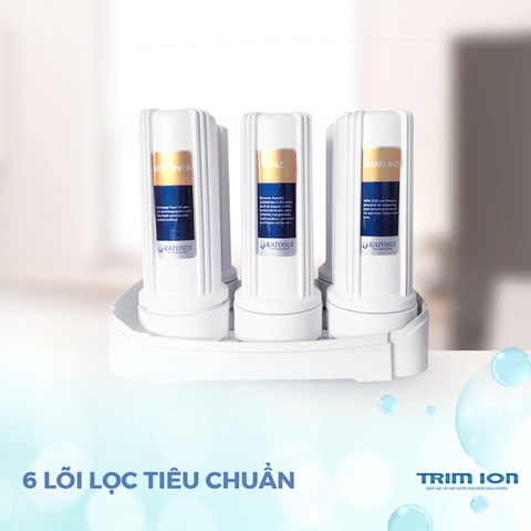 LỌC SẠCH TẠP CHẤT trong nước qua hệ thống tiền lọc cao cấp - Máy ion kiềm giàu Hydro TRIM ION