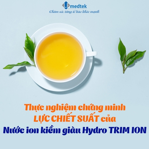 Thực nghiệm chứng minh Lực chiết suất của nước ion kiềm TRIM ION