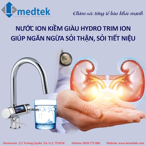 Nước ion kiềm TRIM ION hỗ trợ điều trị Sỏi thận, Tiểu đường, Gout và Parkinson ở người lớn tuổi