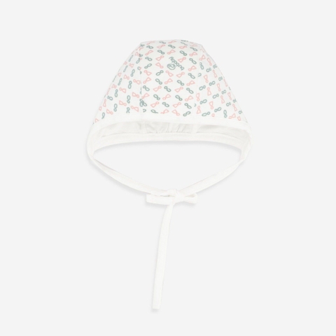 BU S10 - Mũ Buộc dây Bambus Bonnet - ABB1943NS - Hồng + Trắng - 0-3M - SS24.T7A