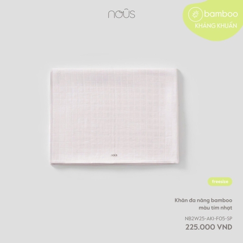 NOUS - Khăn đa năng bamboo màu tím nhạt -SS25.T9A
