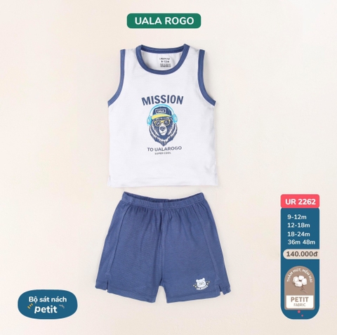 UR - Bộ ba lỗ petit 2262 Xanh Than 12M
