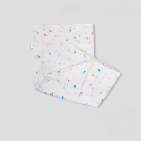 NOUS S20 - Khăn đa năng màu trắng in họa tiết dứa màu xanh - FS - SS25.NP