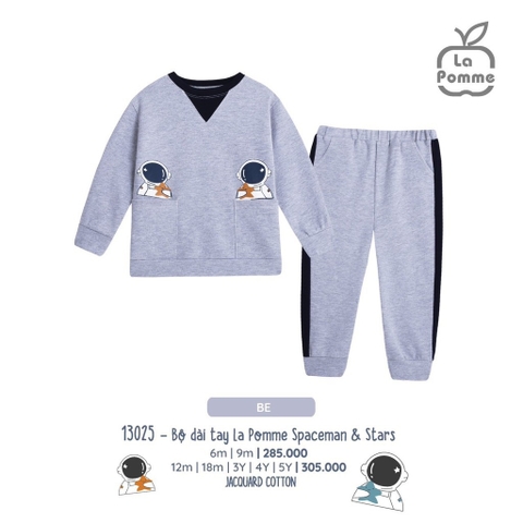 LP Z49 - Bộ dài tay La Pomme Spaceman & Stars - Be SS - 6-9M - SS25.NP